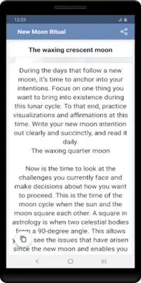 New Moon Ritual android App screenshot 2